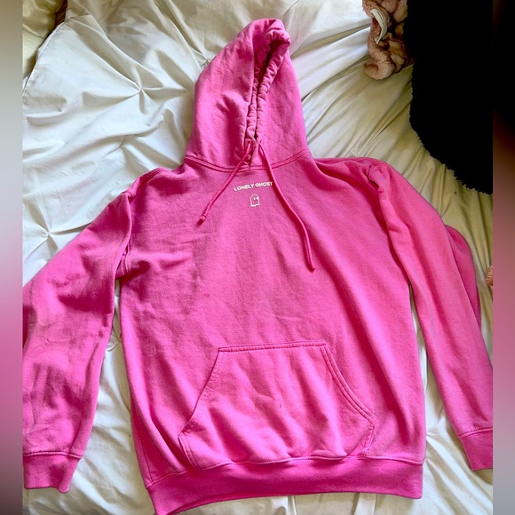 Pink Text Me When You Get Home Lonely Ghost Hoodie - Picture 2 of 3